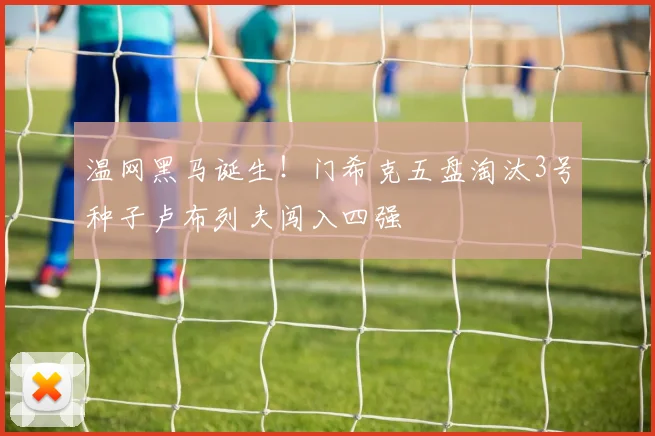 温网黑马诞生！门希克五盘淘汰3号种子卢布列夫闯入四强